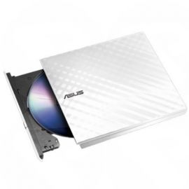 Asus (SDRW-08D2S-U LITE) External Slimline DVD Re-Writer, USB, 8x, White, Cyberlink Power2Go 7