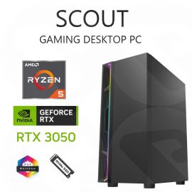 SCOUT Gaming Desktop PC System (Ryzen 5 5500 / GeForce RTX 3050)