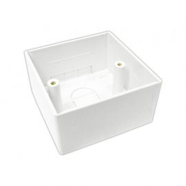 White Single Gang Surface Mount Back Box 86mm x 86mm x45mm