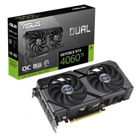 Asus DUAL GeForce RTX 4060 Ti EVO OC, PCIe4, 8GB GDDR6, HDMI, 3 DP, 2595MHz Clock, Overclocked