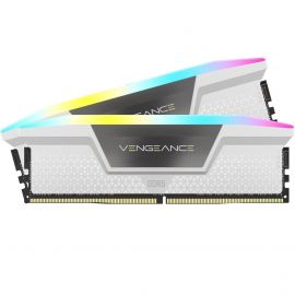 CORSAIR VENGEANCE RGB DDR5 RAM 32GB (2x16GB) 6400MHz CL36-48-48-104 1.35V Intel XMP Desktop Computer Memory - White (CMH32GX5M2B6400C36W)